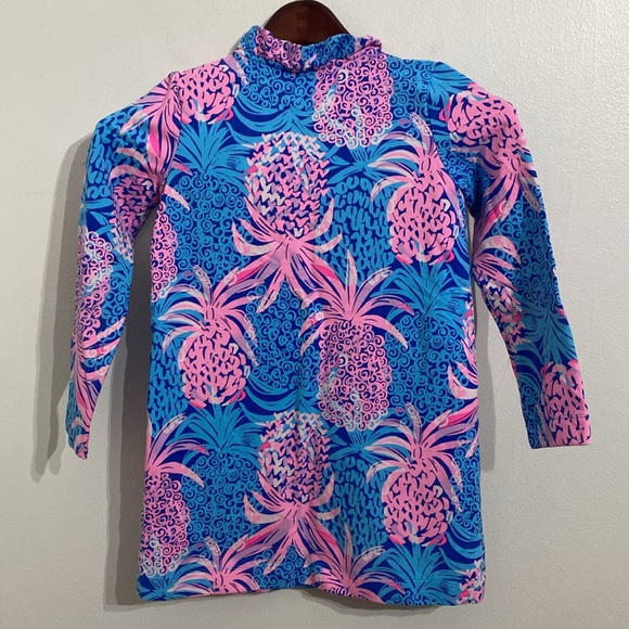 Lilly Pulitzer Little Girl Skipper Ruffle Dress Medium 6-7 Blueprint Kids - Picture 3 of 11